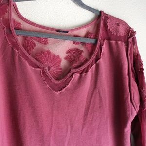 URBAN OUTFITTERS Mesh Floral Detail Sweater